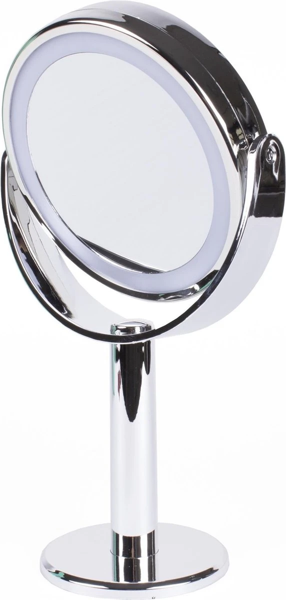 Benson Make Up Spiegel - LED Touch - Dimbaar - 2-Zijdig- Chroom 2 Benson Make Up Spiegel - LED Touch - Dimbaar - 2-Zijdig- Chroom - Afbeelding 2