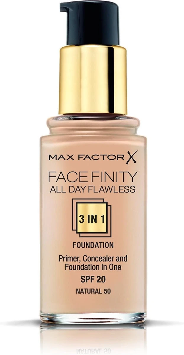 Max Factor Facefinity All Day Flawless 3-in-1 Liquid Foundation - 050 Natural 12 Max Factor Facefinity All Day Flawless 3-in-1 Liquid Foundation - 050 Natural - Afbeelding 12