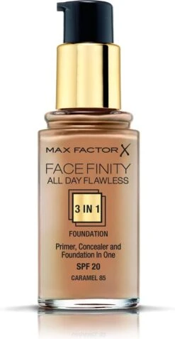 Max Factor Facefinity All Day Flawless 3-in-1 Liquid Foundation - 085 Caramel -Glam Make-up Verkoop 622x1200 6