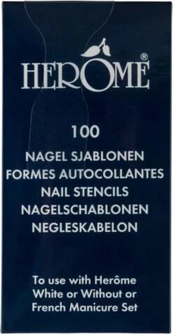 Herome Nagelsjablonen - Nail Stencils - Superstrakke Witte Nagelranden Zonder Uit Te Schieten Lakken - Voor De Perfecte French Manicure - 1*100pcs. -Glam Make-up Verkoop 624x1200