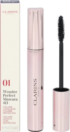 Clarins Wonder Perfect Mascara 4D Mascara - 01 Perfect Black - Zwart -Glam Make-up Verkoop 639x1200 3