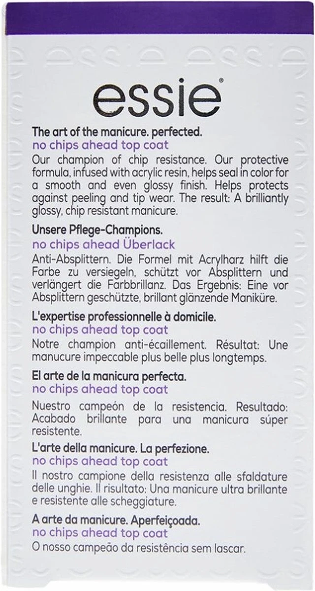 Essie No Chips Ahead Top Coat - Nagellak 2 Essie No Chips Ahead Top Coat - Nagellak - Afbeelding 2