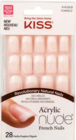 KISS - NUDE RECHT KUNSTNAGELS - Nepnagels -Glam Make-up Verkoop 650x1200