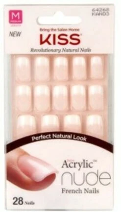 KISS - NUDE RECHT KUNSTNAGELS - Nepnagels -Glam Make-up Verkoop 685x1200