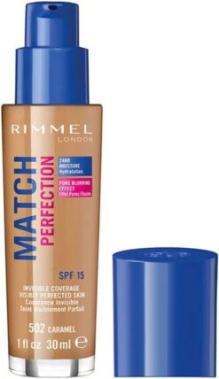 Rimmel London Match Perfection Foundation 502 Caramel -Glam Make-up Verkoop 692x1200 2