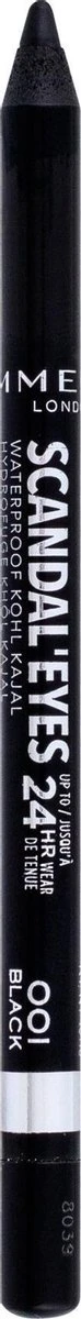 Rimmel London Scandal'Eyes Waterproof Kohl Oogpotlood - Black 6 Rimmel London Scandal'Eyes Waterproof Kohl Oogpotlood - Black - Afbeelding 6