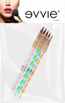 Evvie Acryl Penselen Voor Kunstnagels En Nailart - Set Van 5 9 Evvie Acryl Penselen Voor Kunstnagels En Nailart - Set Van 5 -Glam Make-up Verkoop 757x1200 1
