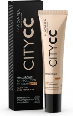 MÁDARA Anti-Pollution CC Cream SPF15 Medium Beige 40ml - Hyaluronzuur -UVA/UVB -Glam Make-up Verkoop 757x1200 4