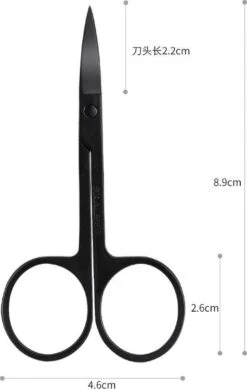 Medies - Professionele Schaar Voor Wenkbrauwen | Wenkbrauw Schaartje | Wenkbrauwschaar | Wenkbrauw Schaar | Gebogen Schaar| Schaar Voor Baard | Wenkbrauw Trimmer | Baardschaar - RVS - Zwart -Glam Make-up Verkoop 762x1200 4