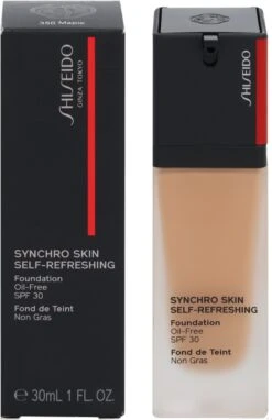 Vloeibare Foundation Synchro Skin Self-Refreshing Shiseido 350-maple (30 Ml) 9 Vloeibare Foundation Synchro Skin Self-Refreshing Shiseido 350-maple (30 Ml) -Glam Make-up Verkoop 775x1200