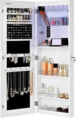 Nancy's Make-up Organizer – Sieraden & Spiegelkast – Spiegelkast, Deur & Wandhouder Met Binnenspiegel – Make-up Opbergen -Glam Make-up Verkoop 775x1200 7