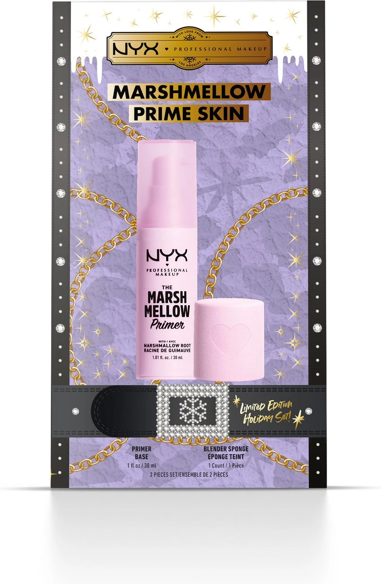 NYX Professional Makeup - Holidays 2022 Mrs Claus - Marshmellow Primer Giftset - Primer & Sponsje 2 NYX Professional Makeup - Holidays 2022 Mrs Claus - Marshmellow Primer Giftset - Primer & Sponsje - Afbeelding 2