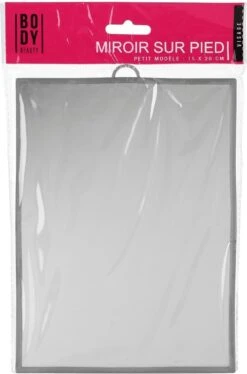 Basic Make-up Spiegel/scheerspiegel Op Standaard Kunststof 18 X 24 Cm Grijs - Badkamer/kaptafel Opmaakspiegels -Glam Make-up Verkoop 793x1200 5