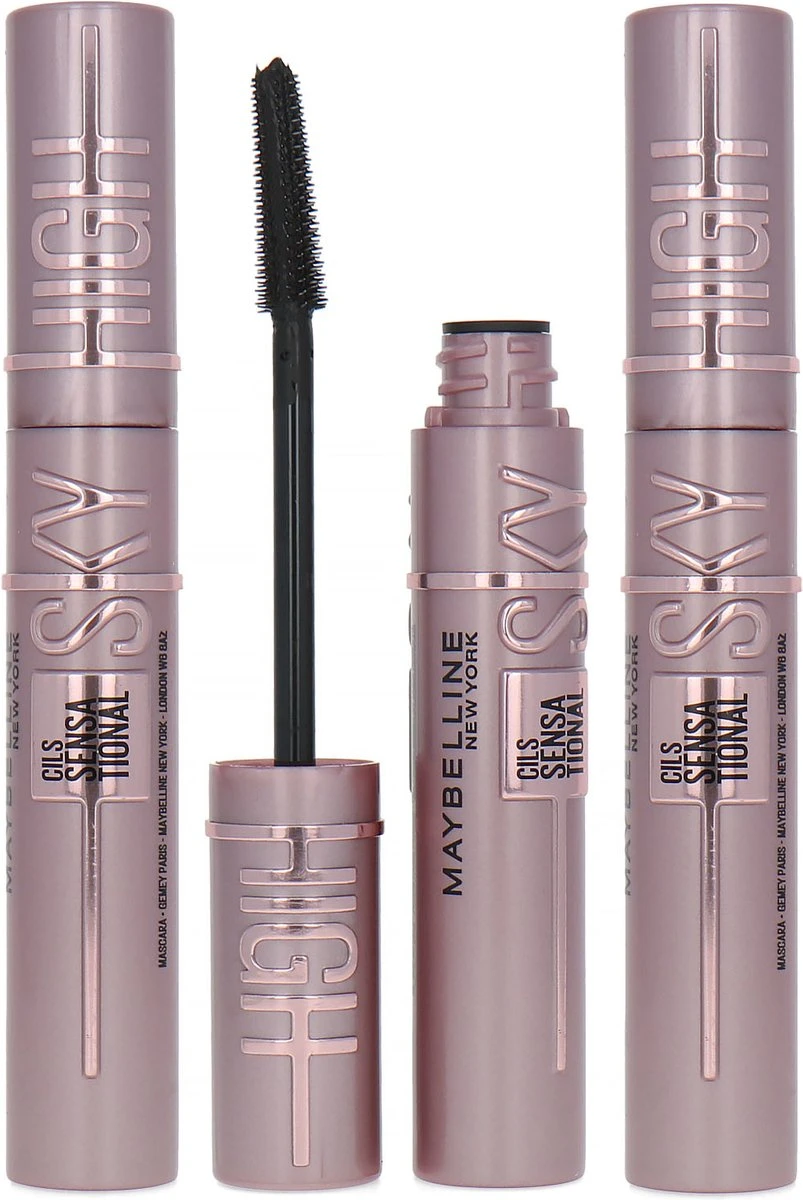 3x Maybelline Lash Sensational Sky High Mascara Very Black - Zwart 6 3x Maybelline Lash Sensational Sky High Mascara Very Black - Zwart - Afbeelding 6