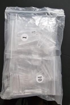 Merkloos Gel Flex 250 Nageltips Met Lijm - Transparant XXL Long Coffin Half Cover C Nail Tips- French Nail Art Acryl Nagels & Gelnagels -Hoge Kwaliteit -Glam Make-up Verkoop 804x1200