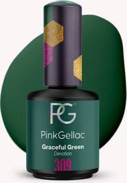 Pink Gellac - Graceful Green - Gellak - Vegan - Groen - Creamy Finish - 15 Ml