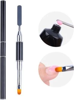 Nagel Polygel Tool - Gel Penseel - Nail Poly Gel Tool - 2 In 1 Kwast Met Spatel -Glam Make-up Verkoop 890x1200 1