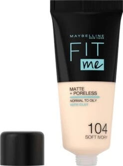 Maybelline Fit Me Matte & Poreless Foundation - 104 Soft Ivory 15 Maybelline Fit Me Matte & Poreless Foundation - 104 Soft Ivory -Glam Make-up Verkoop 891x1200 3