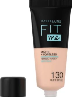 Maybelline Fit Me Matte & Poreless Foundation - 130 Buff Beige -Glam Make-up Verkoop 891x1200 4