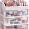Without Lemon - Make Up Organizer - Opbergdoos Met 3 Lades - Cosmetica - Beauty - Sieraden - Opbergvakken - Cadeau Tip - Wit