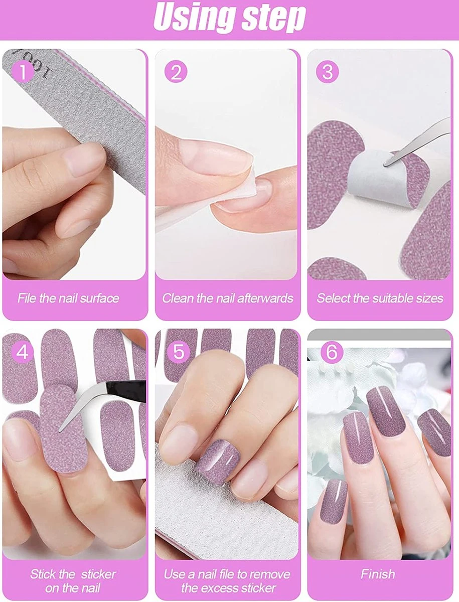 GUAPÀ® Nagelstickers & Nail Wraps - Nail Art - Nagel Folie - Diverse Kleuren Nail Wrap - 20 Vellen Nagelstickers 6 GUAPÀ® Nagelstickers & Nail Wraps - Nail Art - Nagel Folie - Diverse Kleuren Nail Wrap - 20 Vellen Nagelstickers - Afbeelding 6
