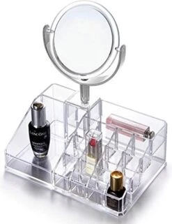Oxid7® Organizer Voor Cosmetica Acryl - 25,5x22,5x15 Cm - 16 Vakken En Spiegel Met 3x Vergroting 9 Oxid7® Organizer Voor Cosmetica Acryl - 25,5x22,5x15 Cm - 16 Vakken En Spiegel Met 3x Vergroting -Glam Make-up Verkoop 922x1200 7