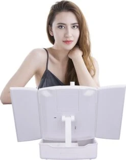 Merkloos Make-up Organizer Met Spiegel En LED Van METU-Online - Make Up Opberger - Make Up Spiegel Met Led Lamp - Makeup Opbergdoos - Make-up Spiegel Wit - Make Up Spiegel Met Verlichting En Usb - Make Up Koffer - Make Up Tafel - Make Up Organizer -Glam Make-up Verkoop 940x1200 4