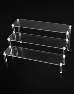 QWORK 3-laags Acryl Displaystandaard, Transparant Acryl Display Riser Plank Voor Figuren, Sieraden, Cupcake, Lippenstift, Nagellak, Kruiden, 30x21x15cm 14 QWORK 3-laags Acryl Displaystandaard, Transparant Acryl Display Riser Plank Voor Figuren, Sieraden, Cupcake, Lippenstift, Nagellak, Kruiden, 30x21x15cm -Glam Make-up Verkoop 947x1200 10