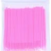 Wegwerp Microbrushes - Wimpers Uitbreiding - Individuele Lash Verwijderen - Wattenstaafje - Micro Borstel Voor Wimper Extensions Tool- Microbrush - 100stuks Roze