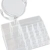 Oxid7® Organizer Voor Cosmetica Acryl - 25,5x22,5x15 Cm - 16 Vakken En Spiegel Met 3x Vergroting