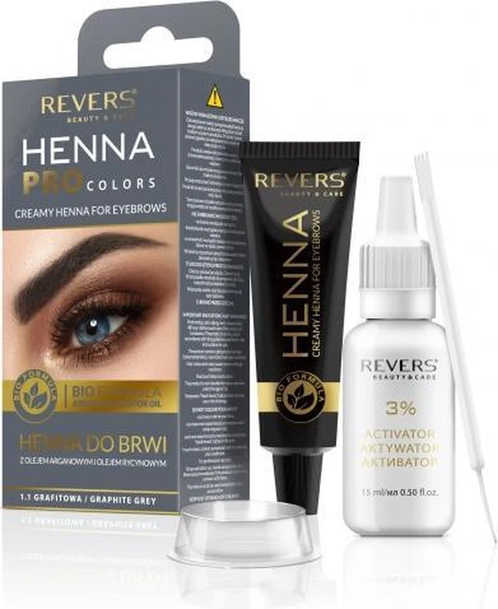 REVERS® Eyebrow Henna Pro Colours Graphite 15ml.+15ml. 1 REVERS® Eyebrow Henna Pro Colours Graphite 15ml.+15ml.